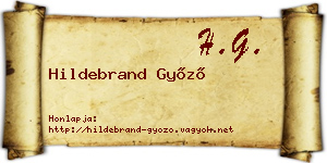 Hildebrand Győző névjegykártya