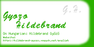 gyozo hildebrand business card