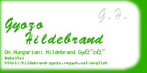 gyozo hildebrand business card